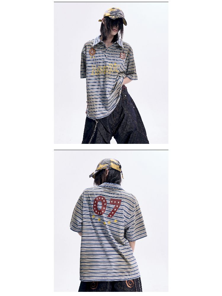 Resin Button POLO Collar T-shirt【s0000012096】