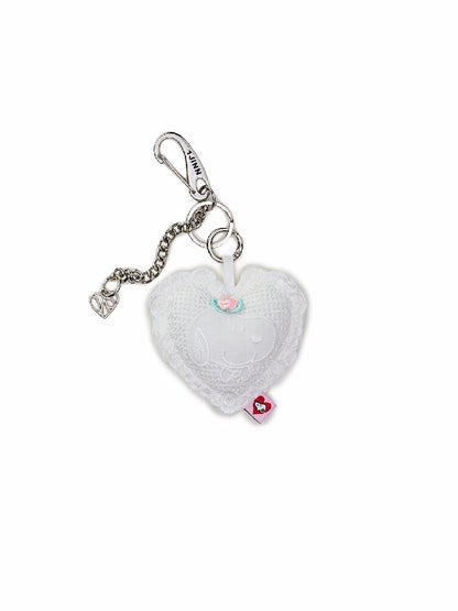 Jacquard Lace Heart Pendant Key【s0000016917】
