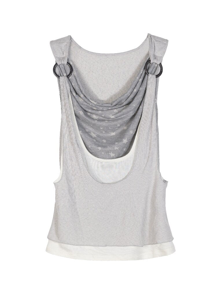Original Irregular Sleeveless Vest Top【s0000016882】