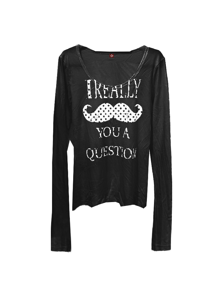 Slogan Metallic Print Long Shirt【s0000018317】