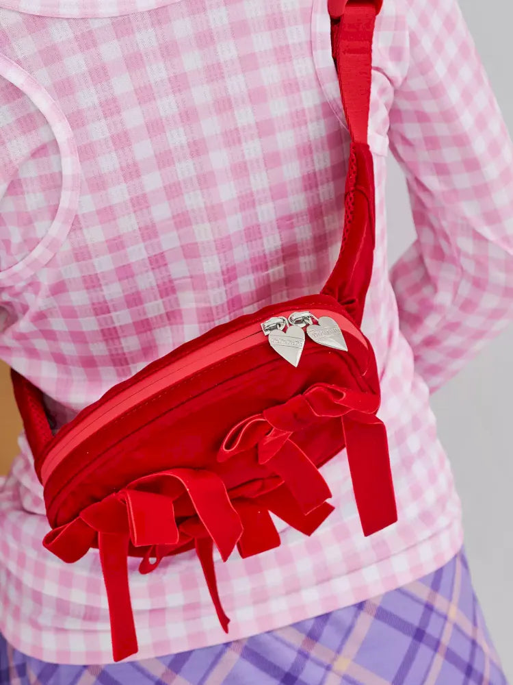 Velvet Bowknot Waist Bag【s0000012363】