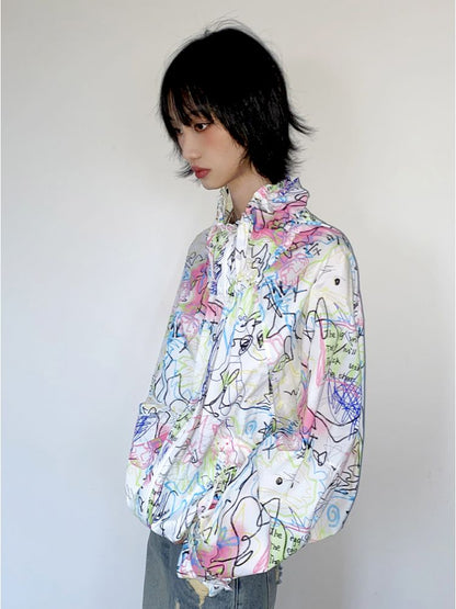 Graffiti Pod Collar Sunbrella Jacket【s0000012418】
