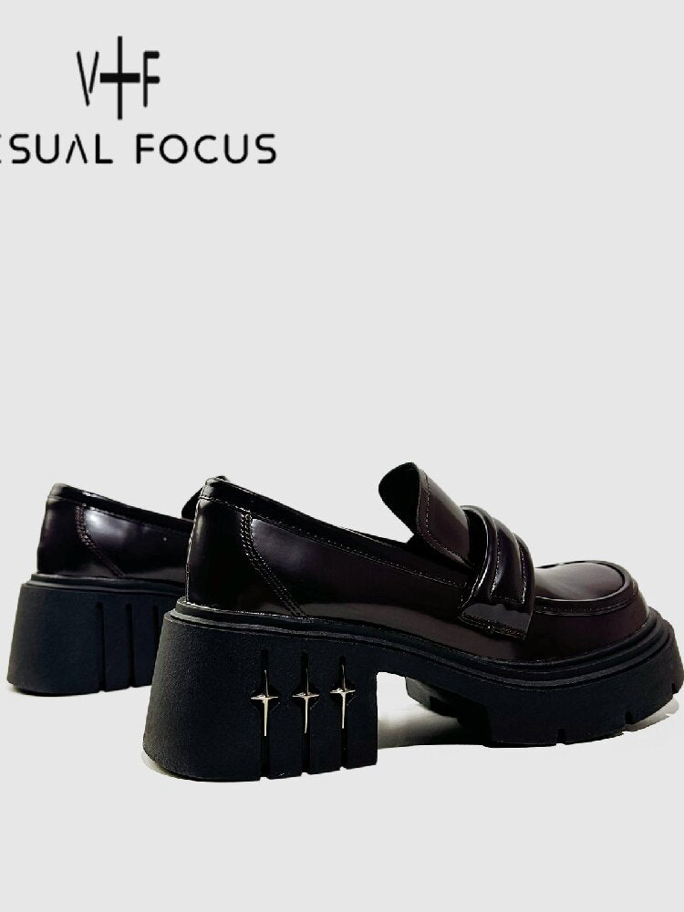 Thick Soled Casual Heel Loafers【s0000015718】