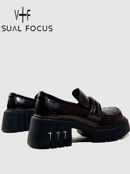 Thick Soled Casual Heel Loafers【s0000015718】