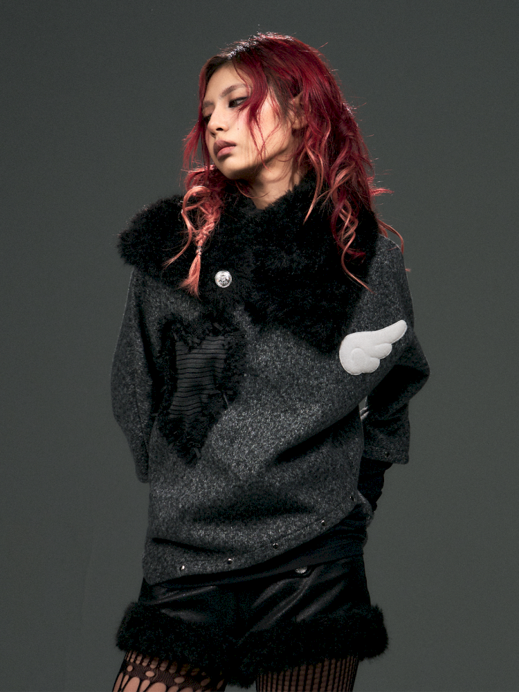 Wing Bat Sleeve Detachable Knit【s0000015013】