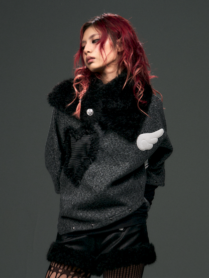 Wing Bat Sleeve Detachable Knit【s0000015013】