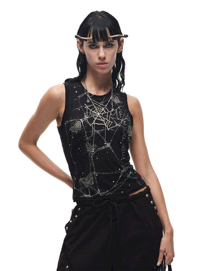 Butterfly Spider Web Iron On Vest【s0000012584】