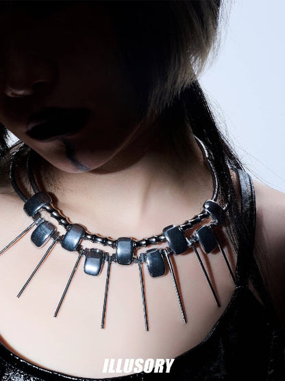 Heavy Craft Punk Style Choker Necklace【s0000018812】