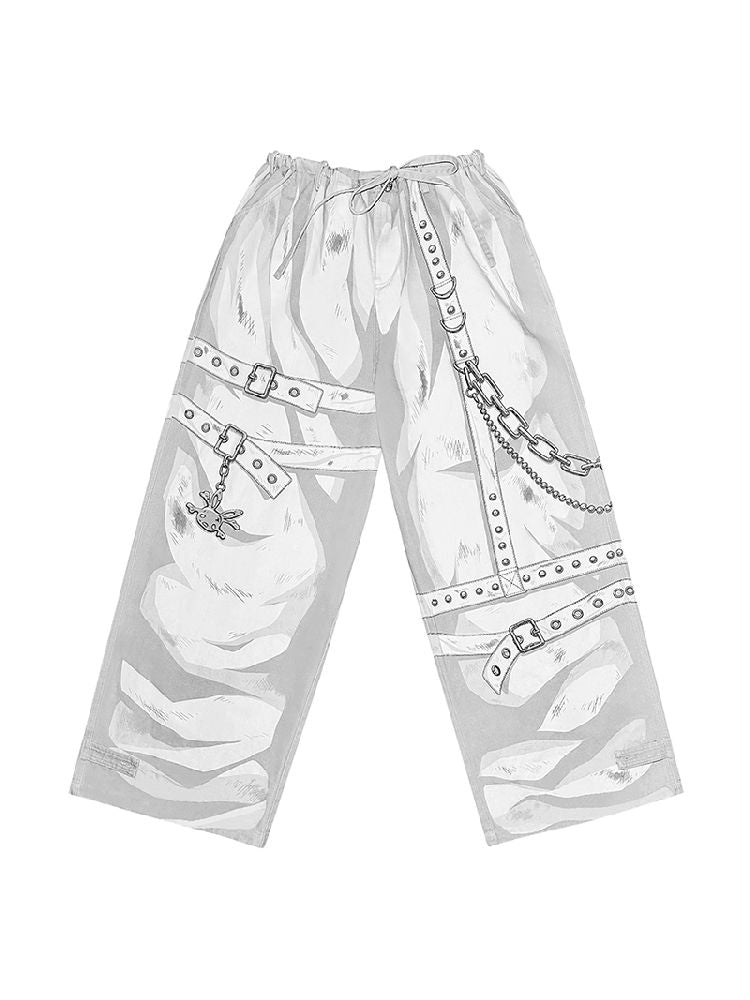 Hand-painted Printed Jeans【s0000011800】