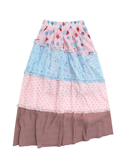 Pastoral Poem Floral Long Skirt【s0000017261】