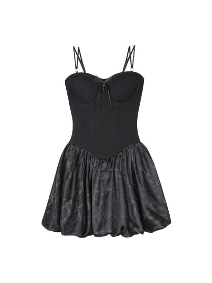Cross Shaped Flower Bud Strap Dress【s0000017278】