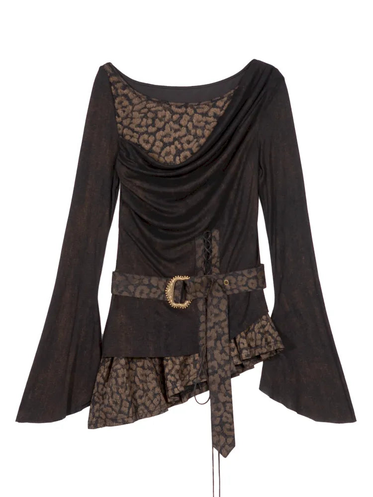 Fake Two-Piece Crew Neck Knit Blouse【s0000014129】