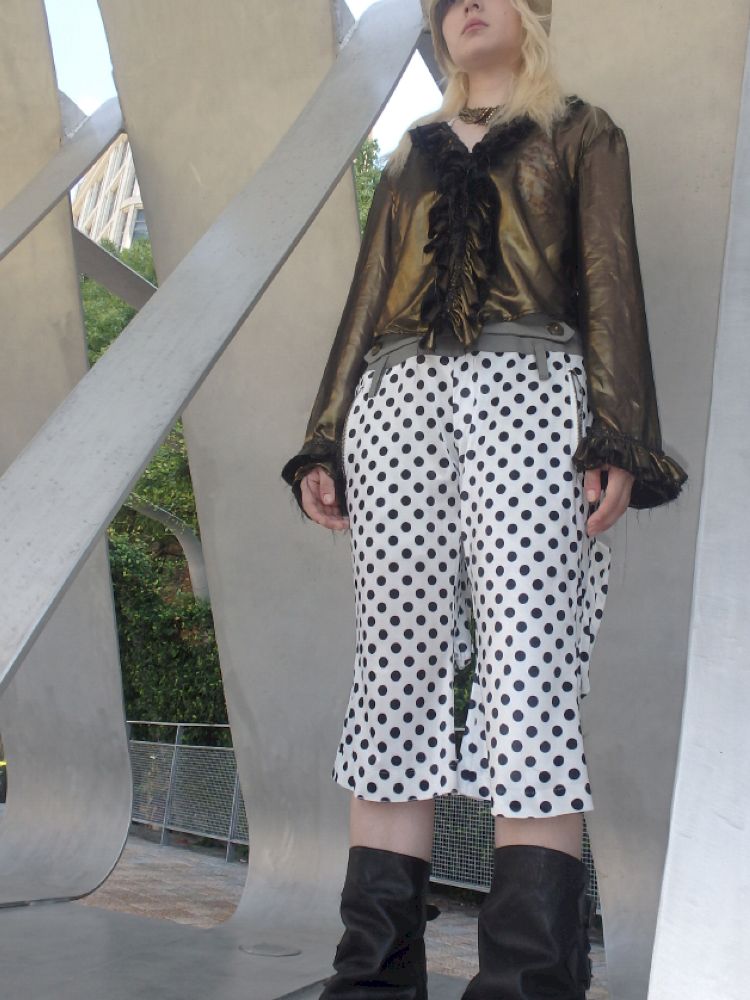 Polka dot wide-leg casual pants【s0000013180】