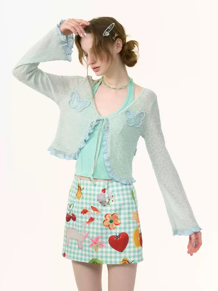 Butterfly Lace Knit Cardigan【s0000012229】