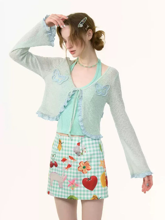 Butterfly Lace Knit Cardigan【s0000012229】
