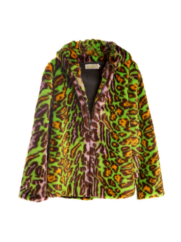 Y2K Leopard Print Cool Fur Hooded Jacket【s0000014911】