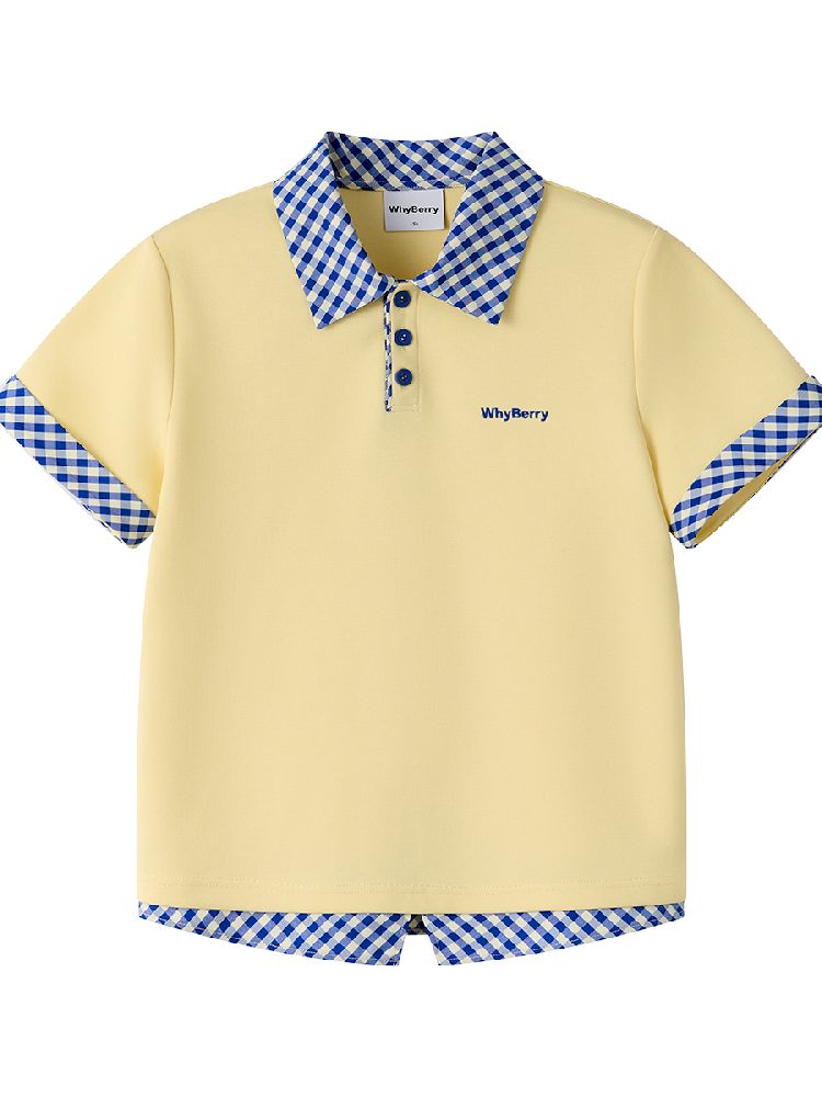 Color Clash Striped Polo Shirt【s0000011981】