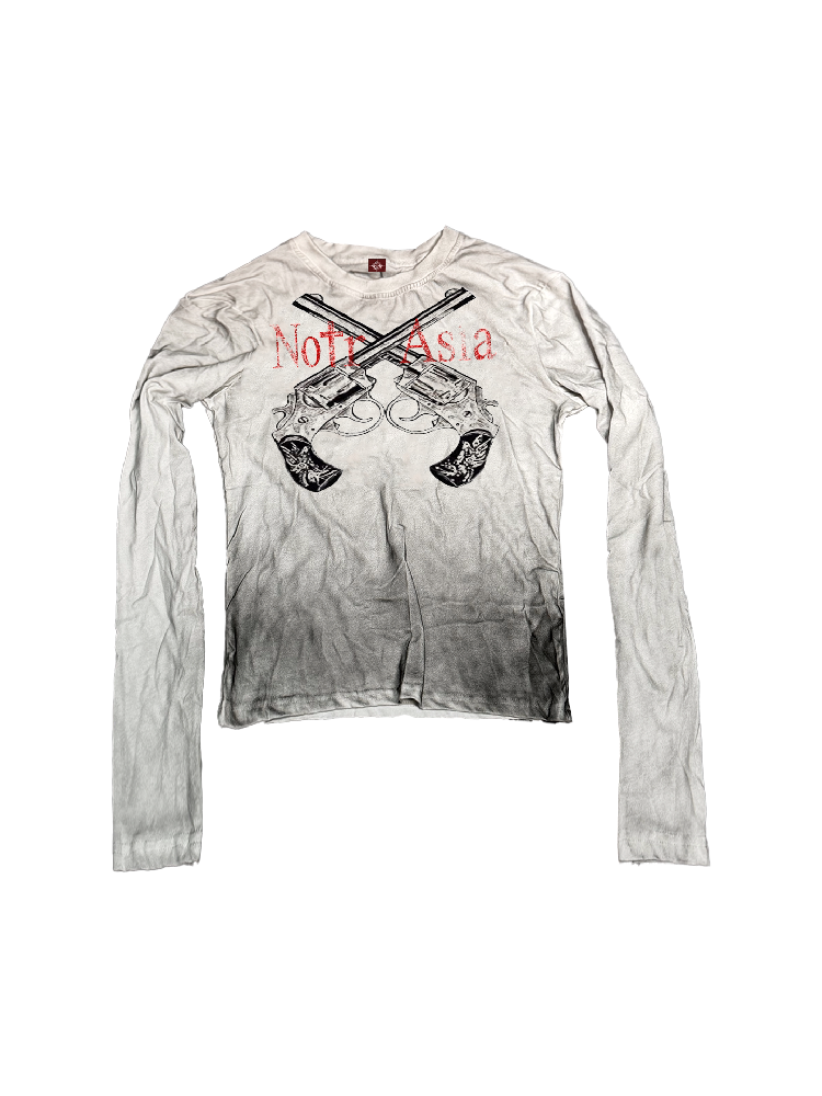 Dark Double Gun Long Sleeve T-Shirt【s0000018325】