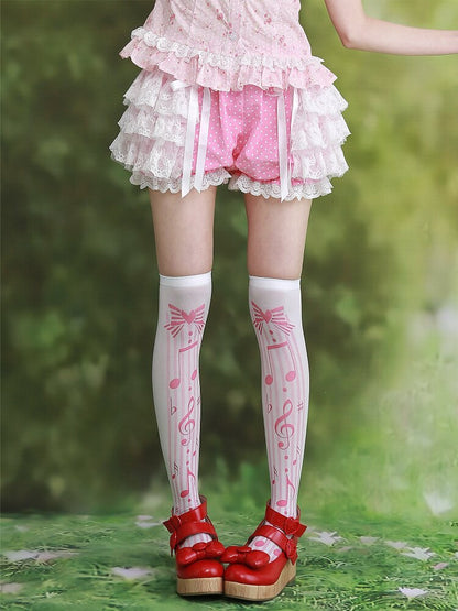 Pink Polka Dot Lolita Pants Skirt【s0000016552】