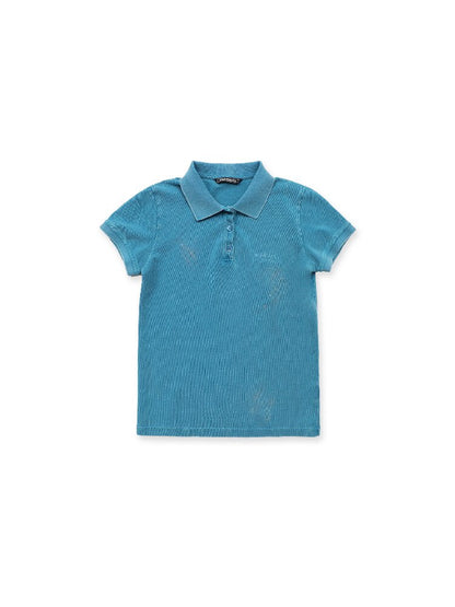 Silver Glitter Slim Fit Polo T Shirt【s0000017425】