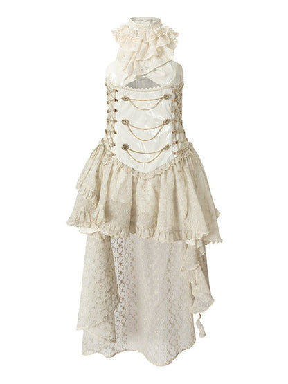 Court Victoria Lace Asymmetrical Dress【s0000017989】