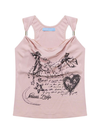 Retro Bunny Print Swing Camisole【s0000017677】