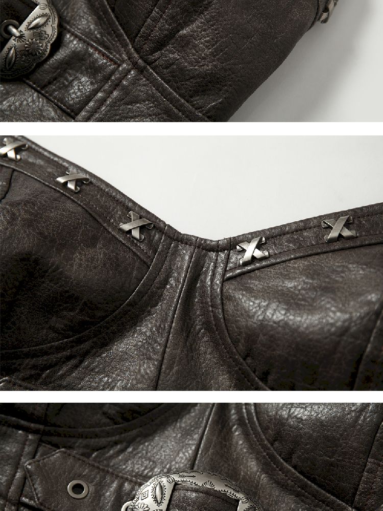 Slimming Wrap Short Leather Breastplate【s0000011827】