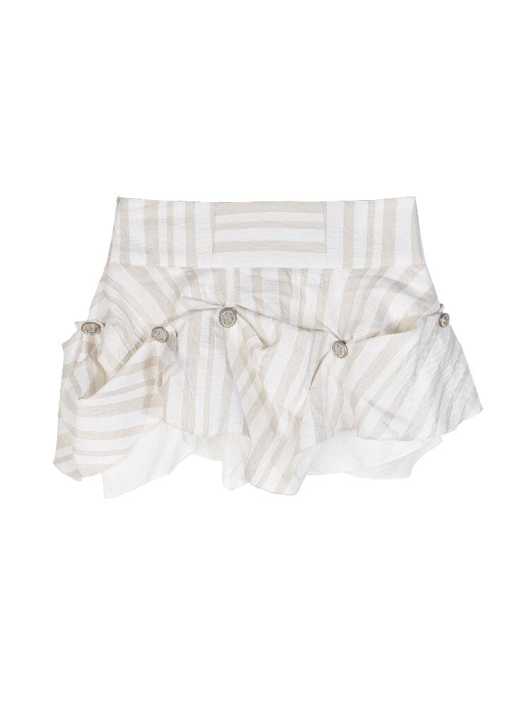 Irregular Striped High Waist Skirt【s0000016884】