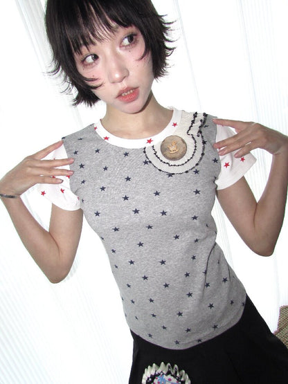 Wooden Pony Star Stretch Short Top【s0000018676】