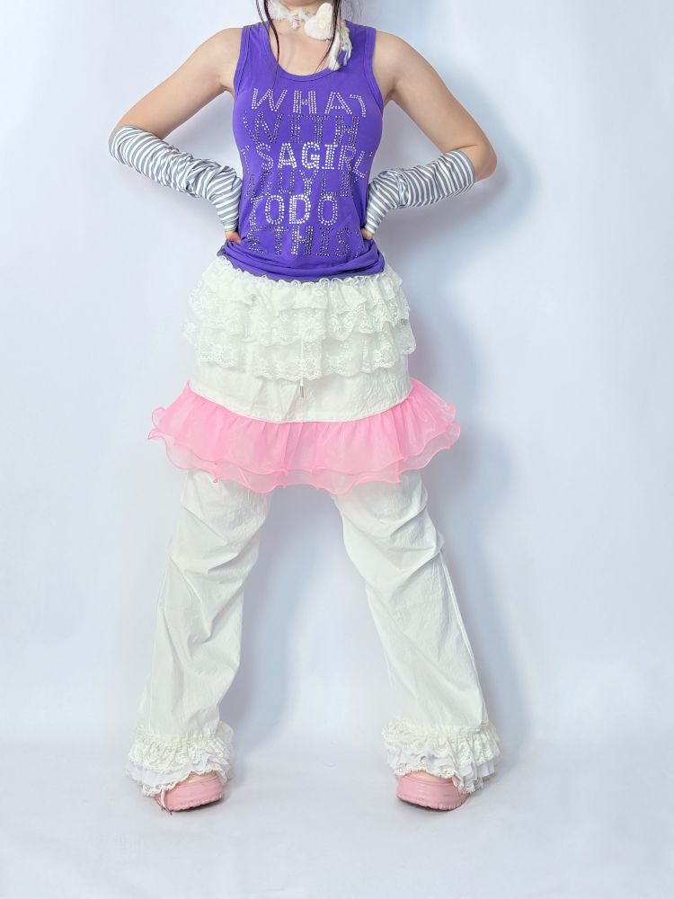 Purple Rhinestone Letter Vest【s0000013279】