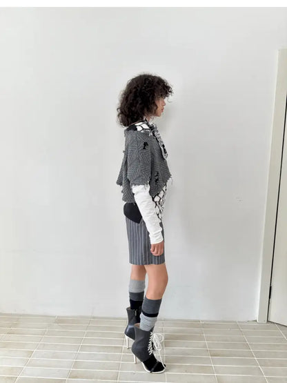 Loose-Fit Vertical-Stripe Suit Shorts【s0000014210】