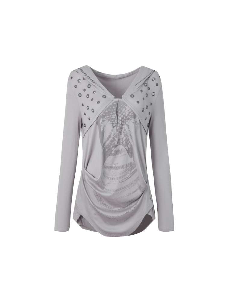 Armor Hooded Drape Lightweight T-Shirt【s0000014715】