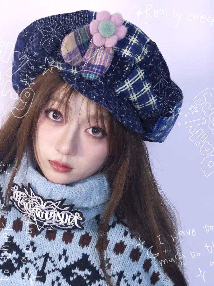 Face-Slimming Newsboy Cap【s0000014343】