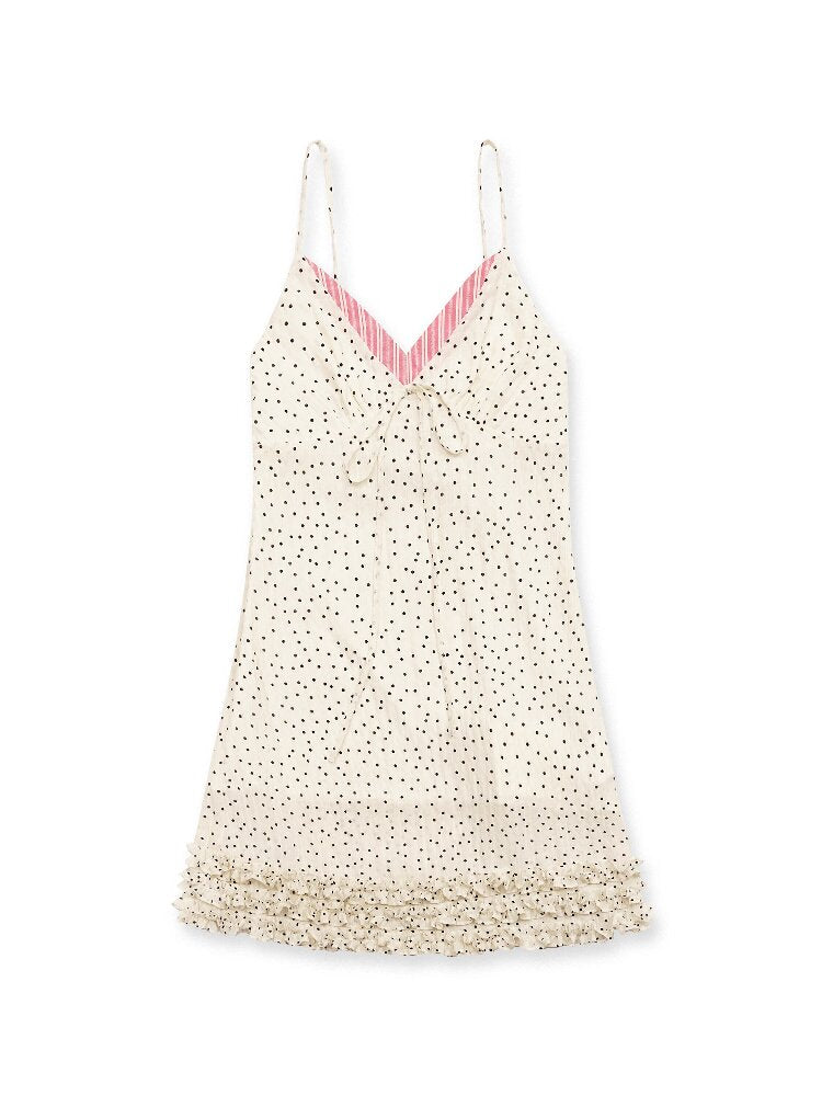 Paneled Polka Dot Lace Slip Dress【s0000016410】