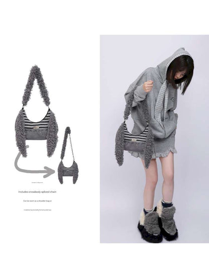 Rabbit Plush Versatile Commuter Crossbody Bag【s0000014618】