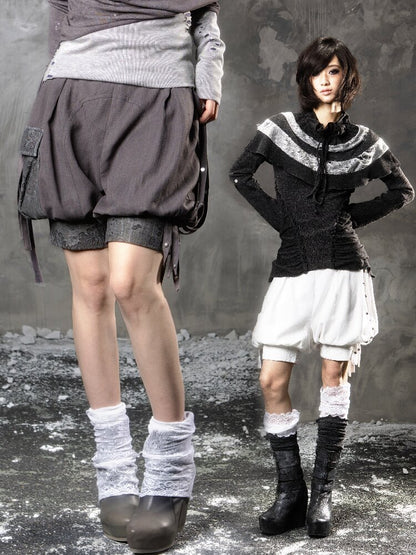 Lace Stitching Bud Shorts【s0000015948】