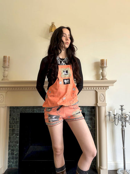 Bow orange stretch elastic shorts【s0000013519】