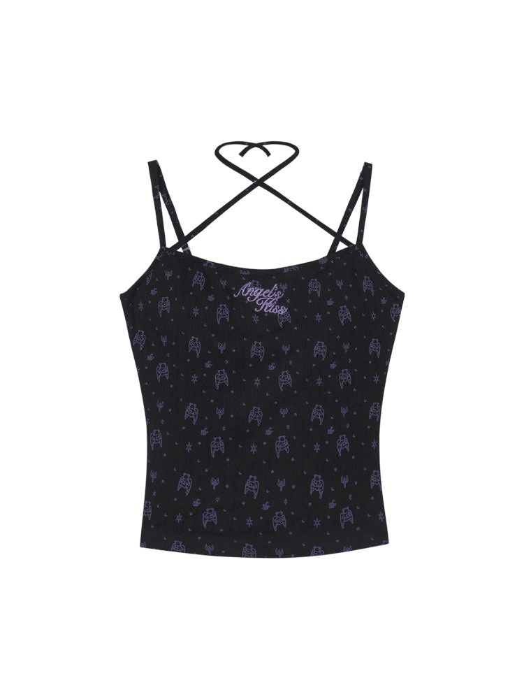 Bear Print Knit Camisole Jacket Cardigan【s0000013368】