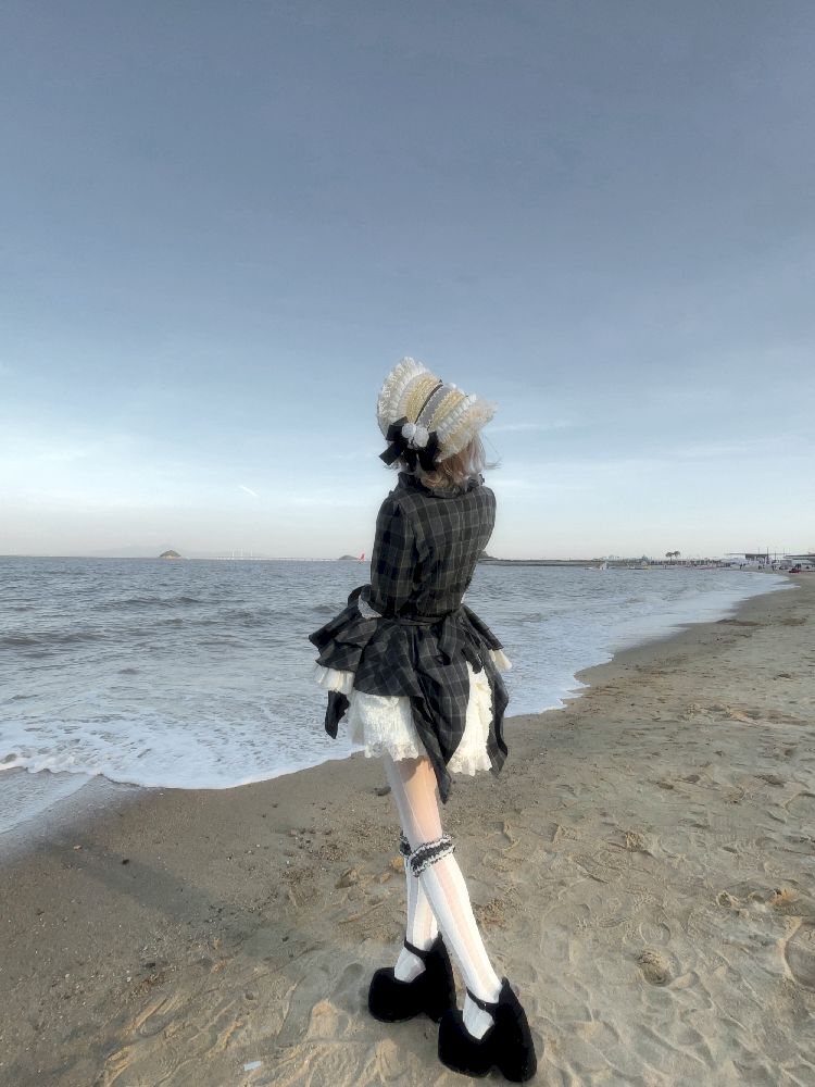 레이스 ji 슬리브 도베 테일 불규칙한 셔츠 [S0000011340]