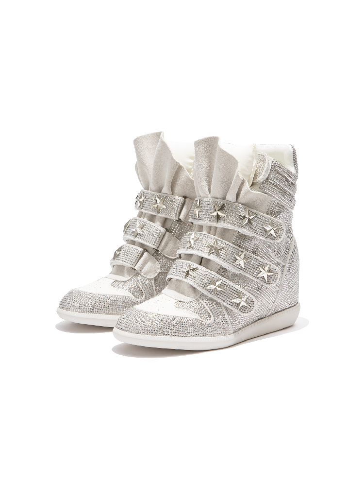 Vintage Rhinestone Wedge Platform Shoes【s0000018260】