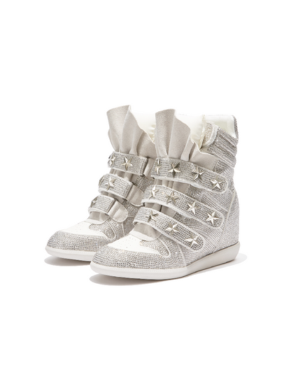 Vintage Rhinestone Wedge Platform Shoes【s0000018260】
