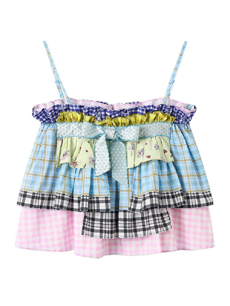 Plaid Bow Camisole Tank Skirt【s0000017118】