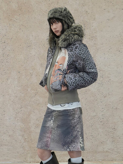 Graffiti White Duck Down Jacket【s0000018070】