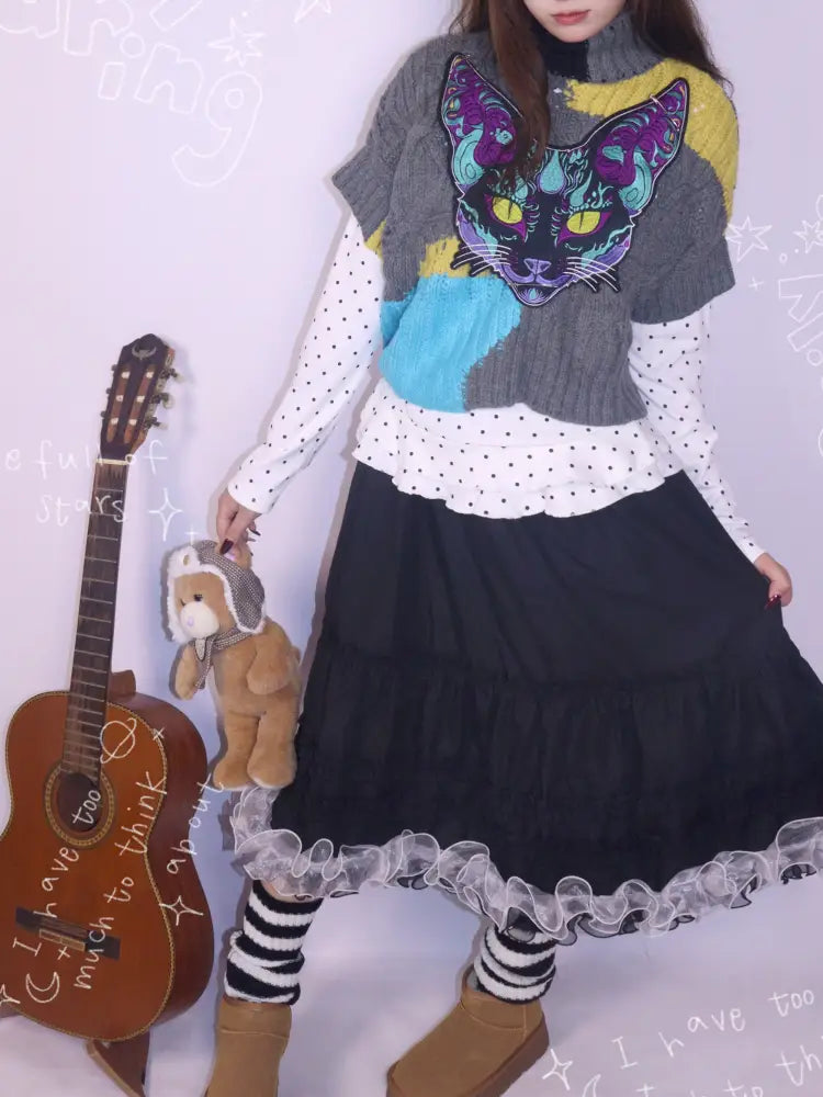 Color-Blocked Sweater Vest【s0000014347】