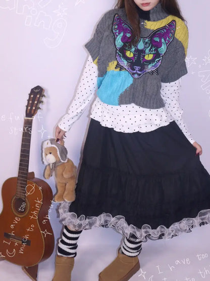 Color-Blocked Sweater Vest【s0000014347】