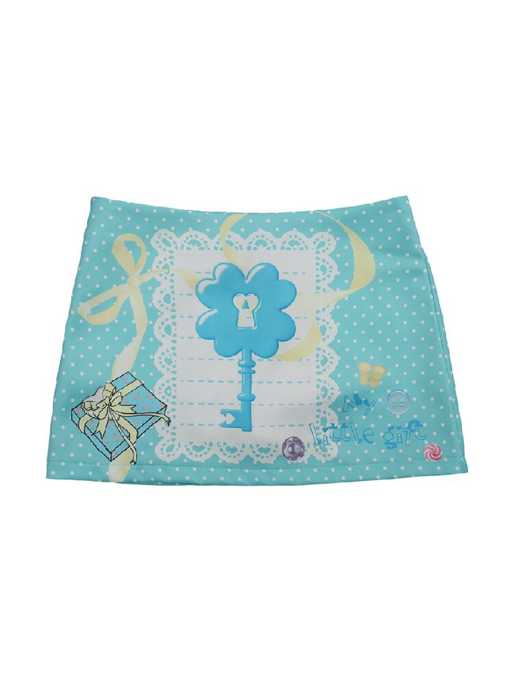 Printed Rose A Line Mini Skirt【s0000017457】