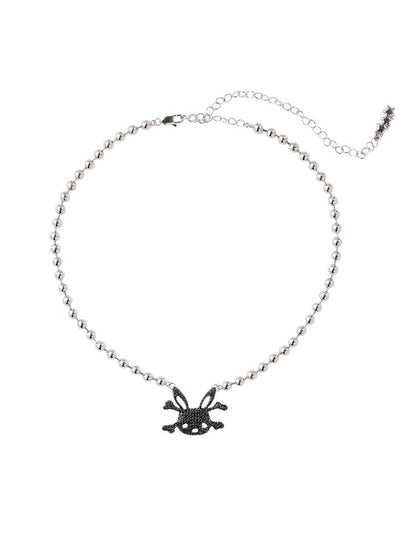 Full Diamond Bunny Skull Necklace【s0000016045】