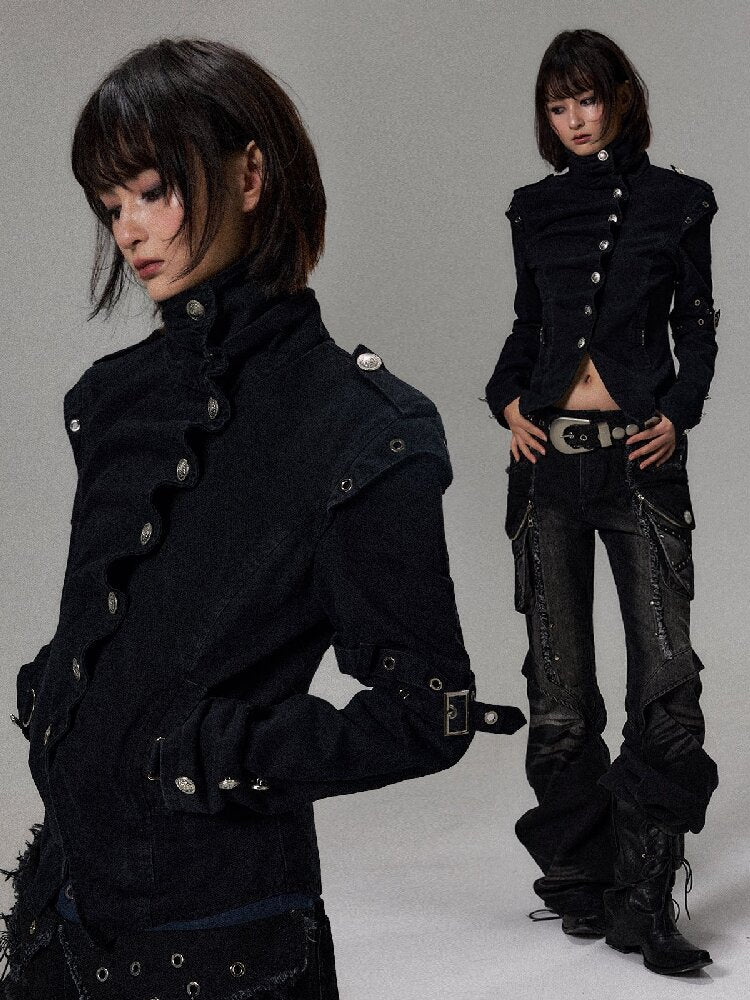Punk Court Knight Pleated Jacket【s0000018498】