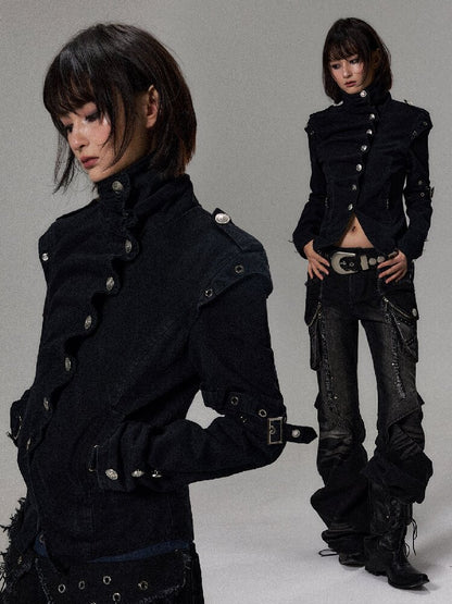 Punk Court Knight Pleated Jacket【s0000018498】