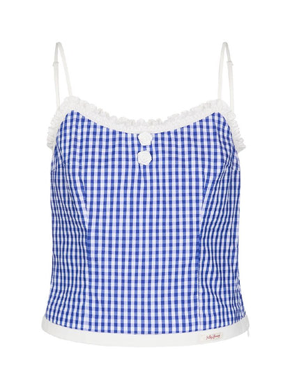 Checkered Flower Small Suspenders【s0000011990】